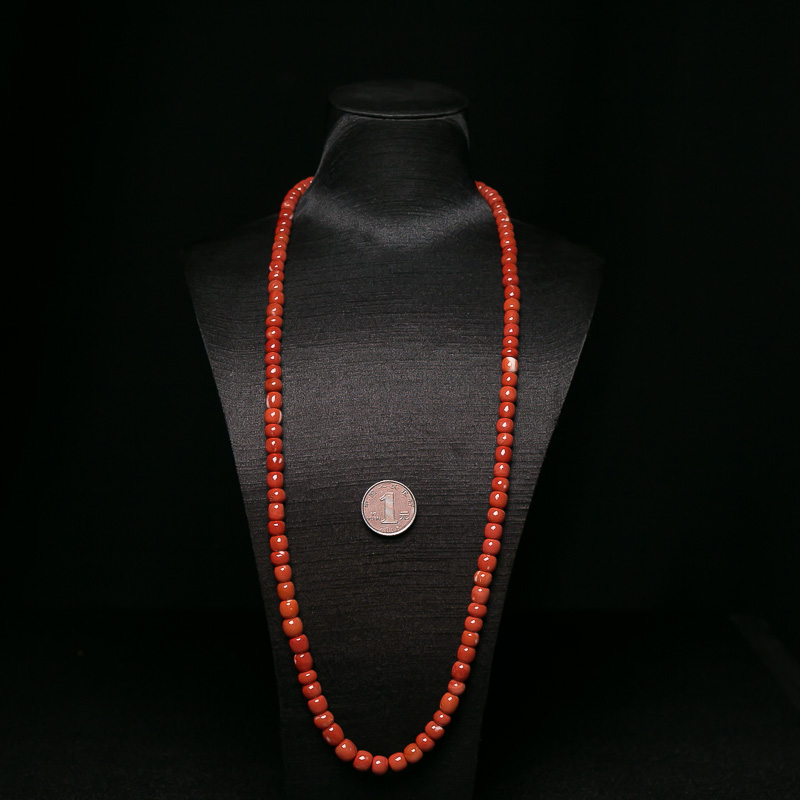 MOMO珊瑚苹果珠佛珠-红掌柜