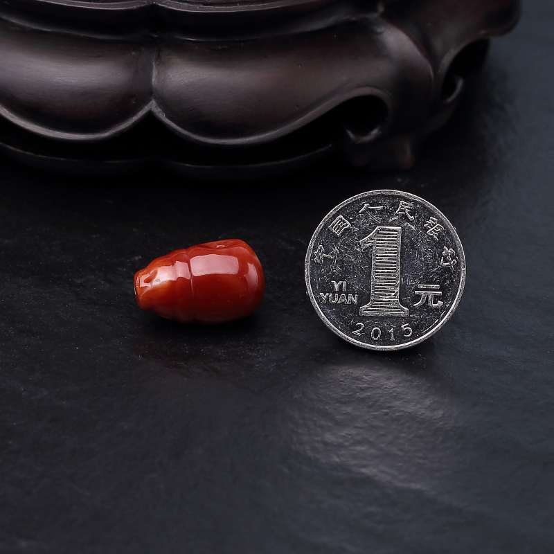 天然阿卡珊瑚三通-红掌柜