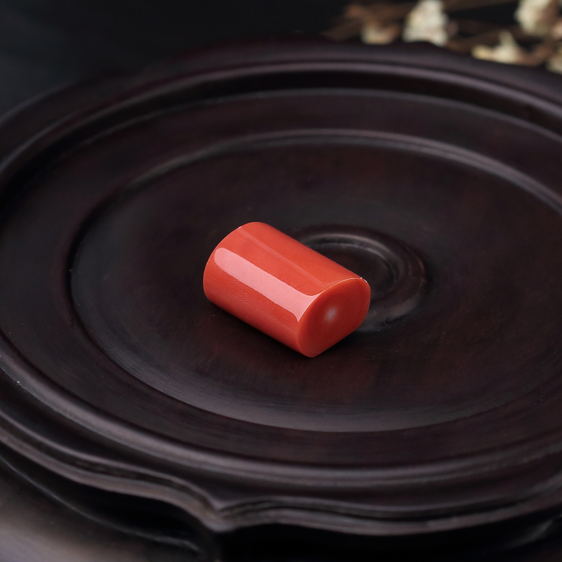 台湾天然MOMO珊瑚戒面-红掌柜