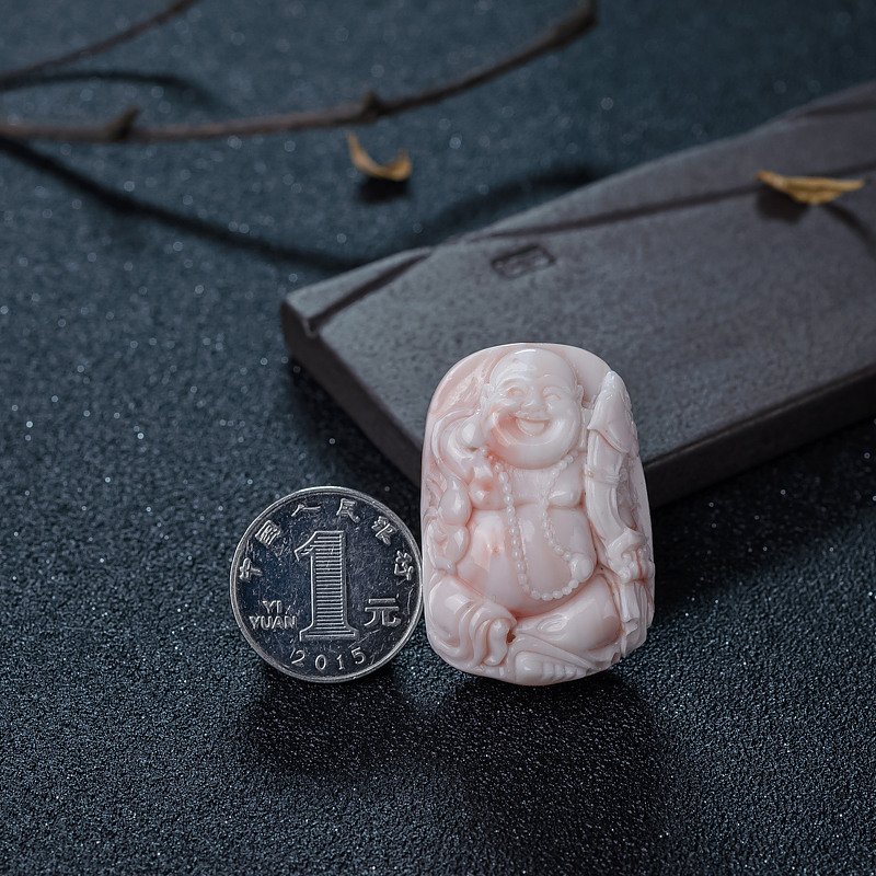 MISU粉红珊瑚吊坠-红掌柜