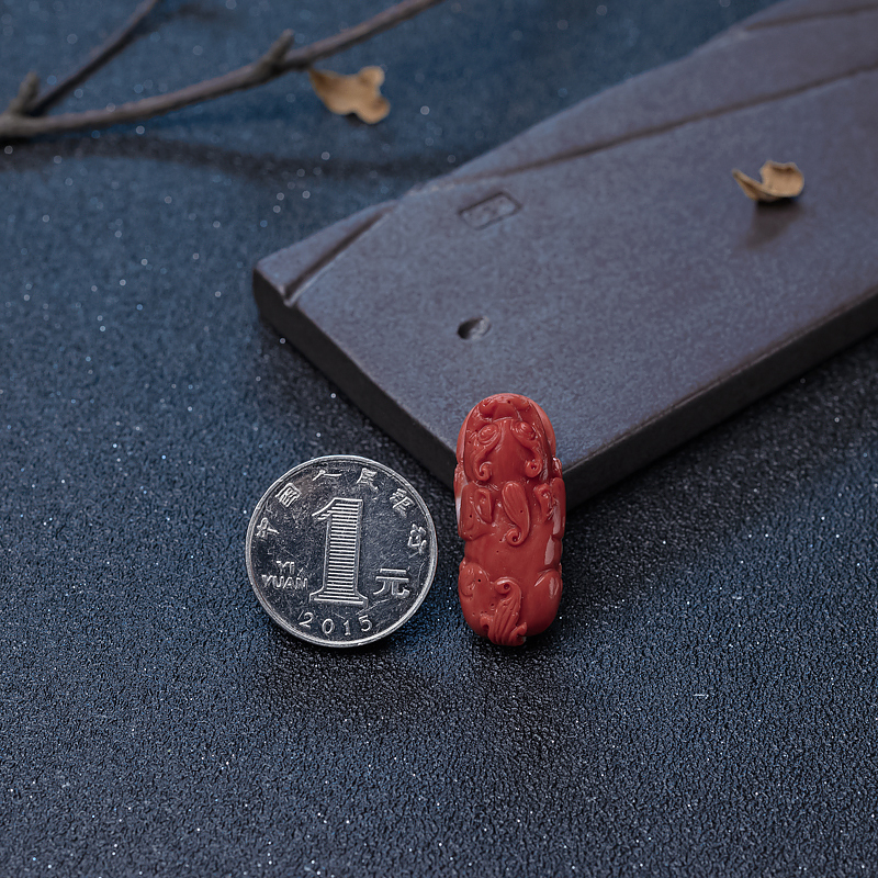 红珊瑚貔貅吊坠-红掌柜