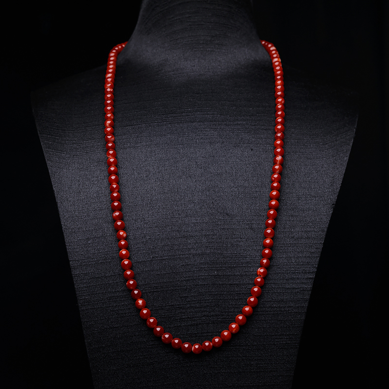 5.5mm阿卡珊瑚108佛珠-红掌柜