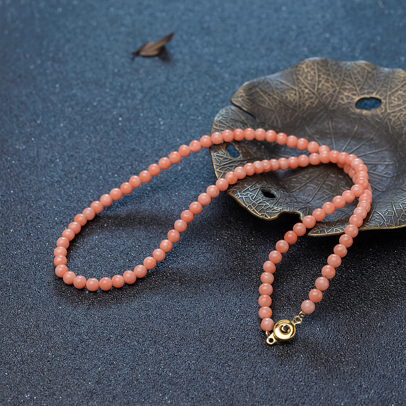 4mm深水珊瑚项链-红掌柜