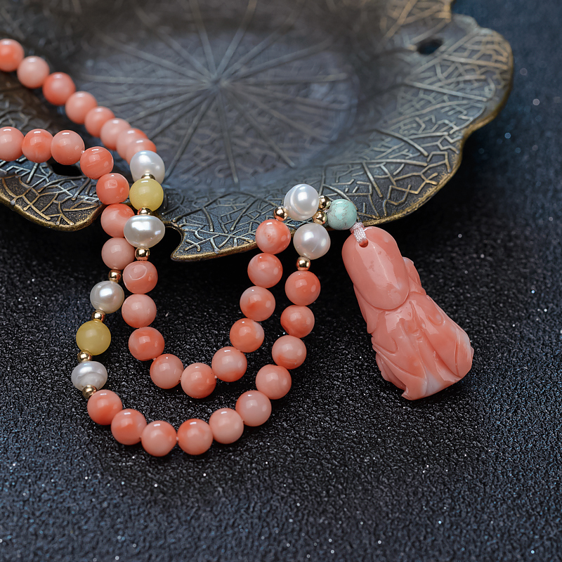 深水珊瑚项链-红掌柜