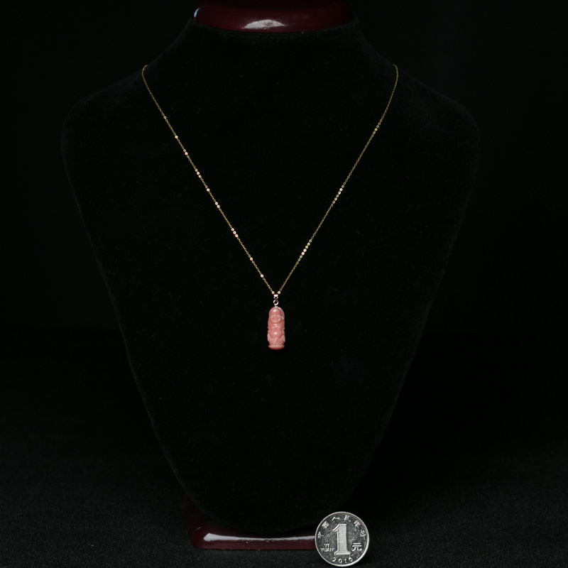 台湾深水珊瑚佛项链-红掌柜