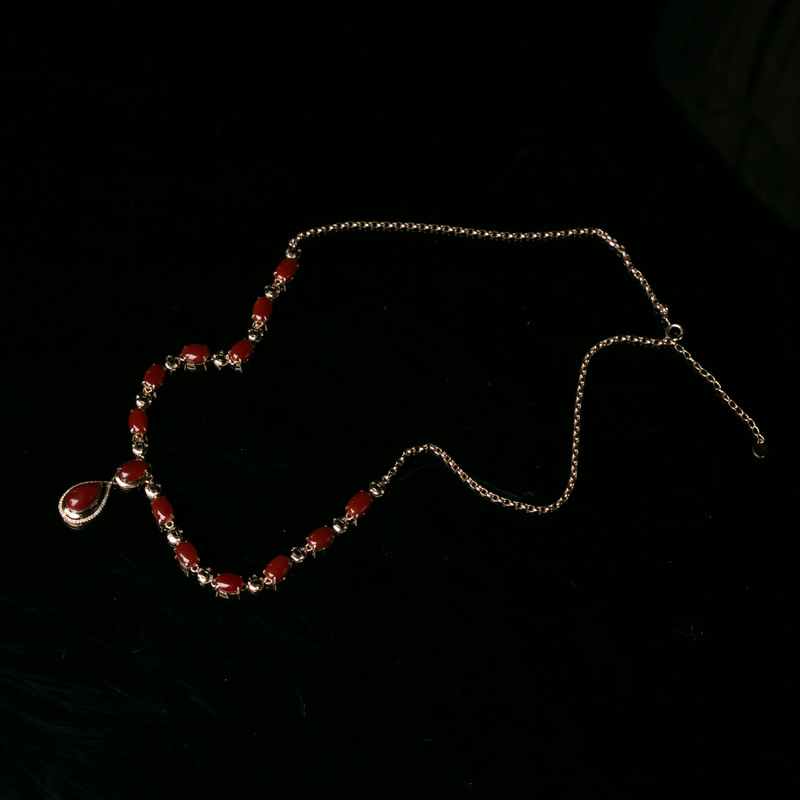 18K阿卡珊瑚项链-红掌柜