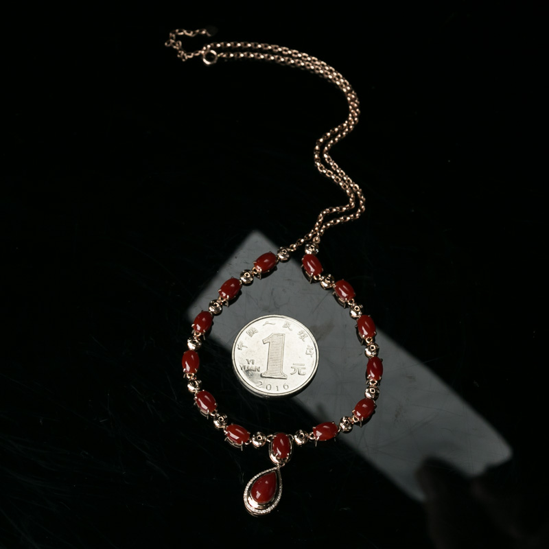 天然珊瑚项链-红掌柜