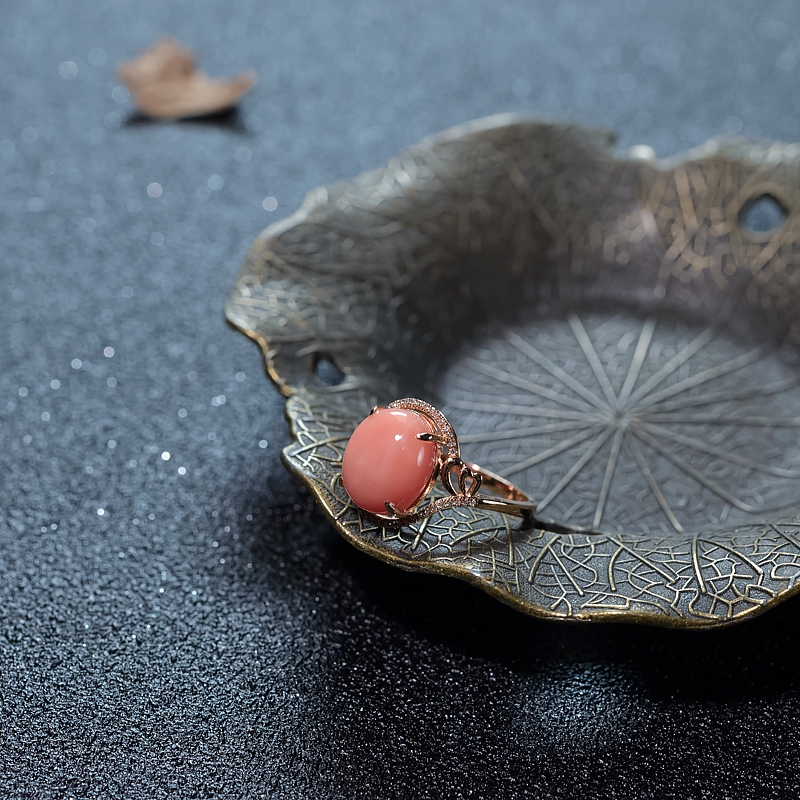 深水珊瑚戒指-红掌柜