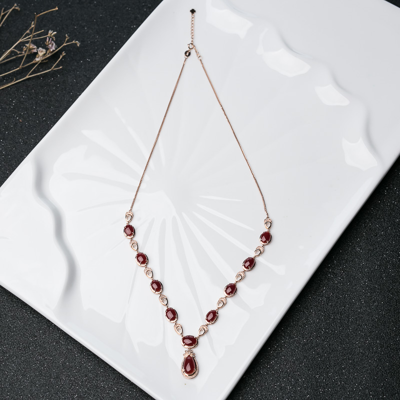 阿卡牛血红珊瑚项链-红掌柜