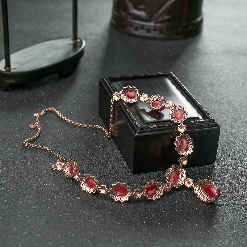 天然阿卡牛血红珊瑚项链-红掌柜