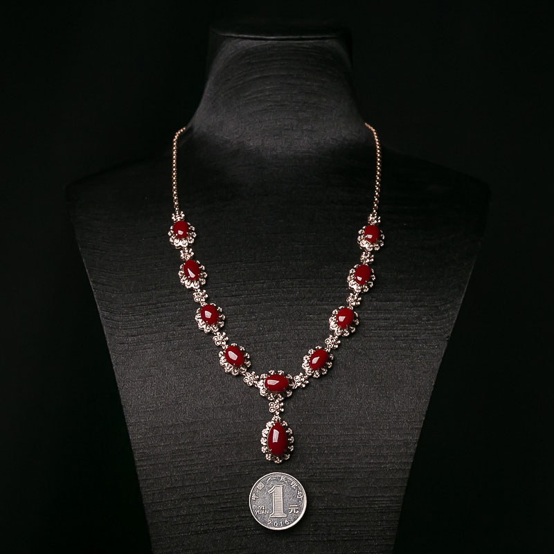 阿卡牛血红珊瑚项链-红掌柜