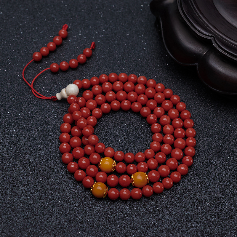 红珊瑚108佛珠-红掌柜