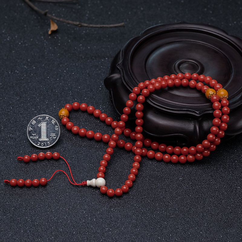 红珊瑚108佛珠-红掌柜