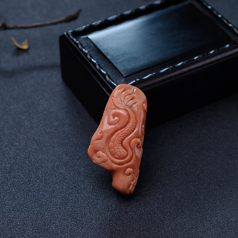 MOMO橘色珊瑚龙牌-红掌柜