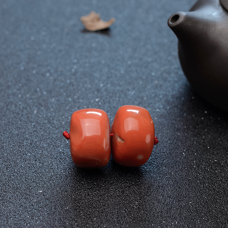天然珊瑚鼓珠-红掌柜