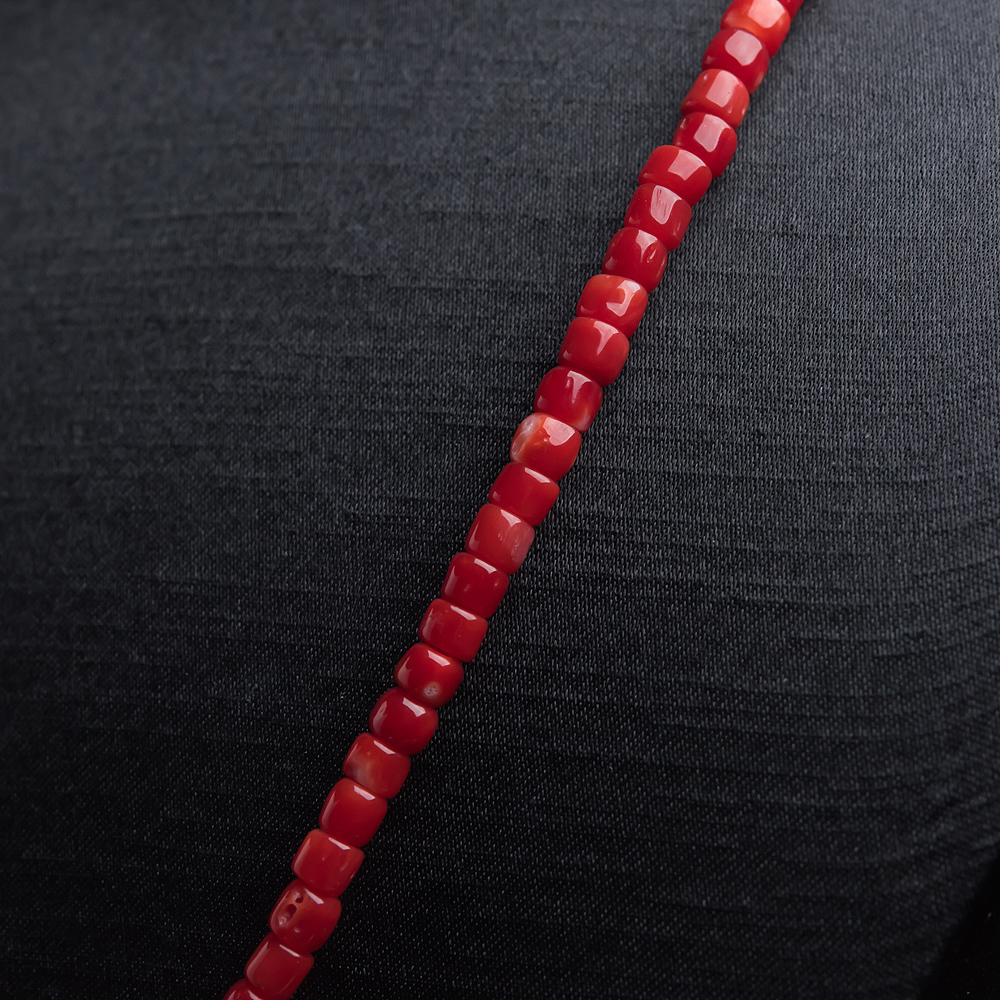 正红珊瑚桶珠108佛珠-红掌柜