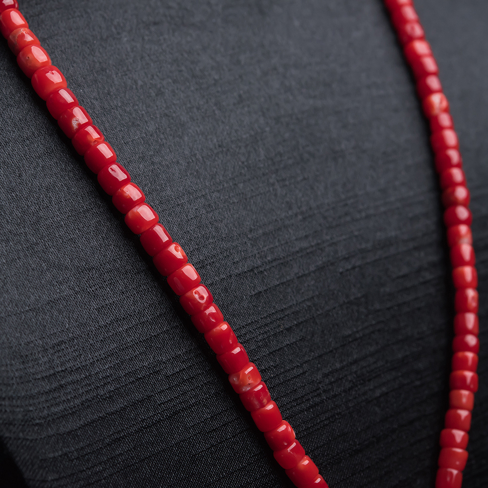 日本阿卡正红珊瑚桶珠108佛珠-红掌柜