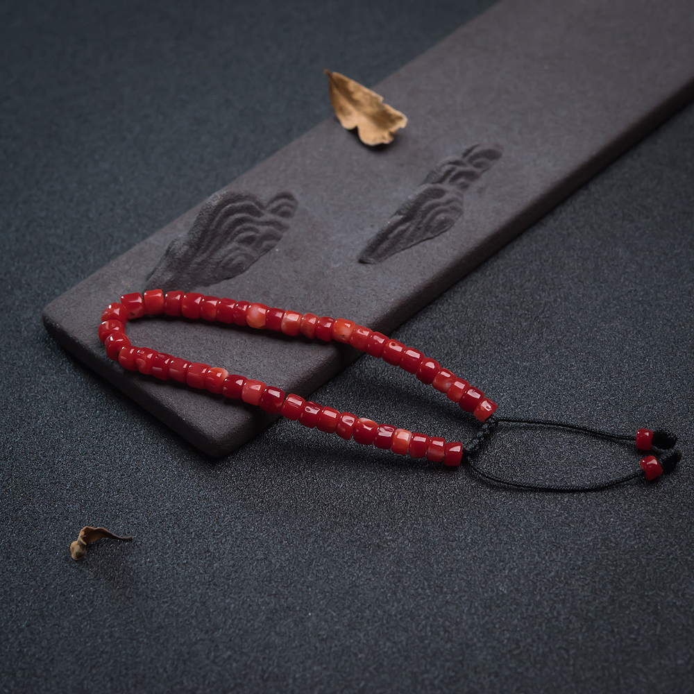 红珊瑚桶珠手链-红掌柜