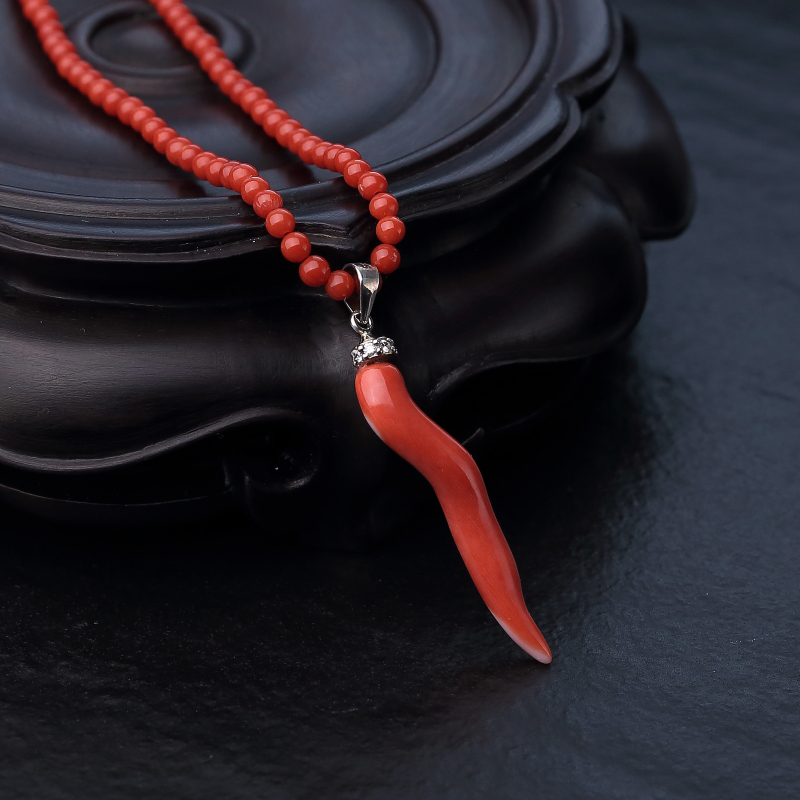 朱红珊瑚项链-红掌柜