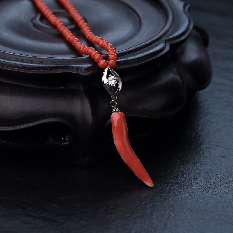 朱红珊瑚项链-红掌柜