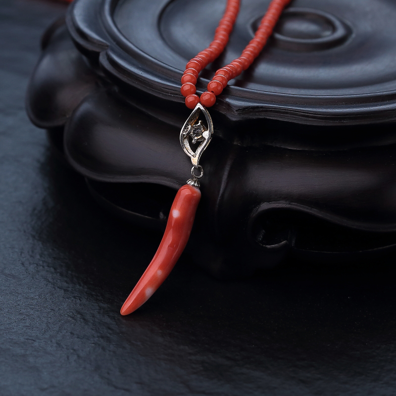 天然珊瑚项链-红掌柜