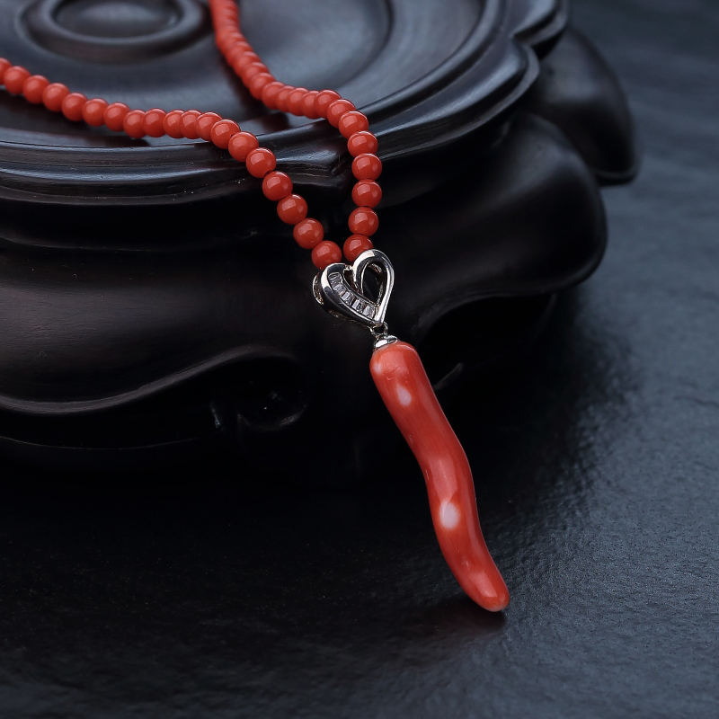 朱红珊瑚项链-红掌柜