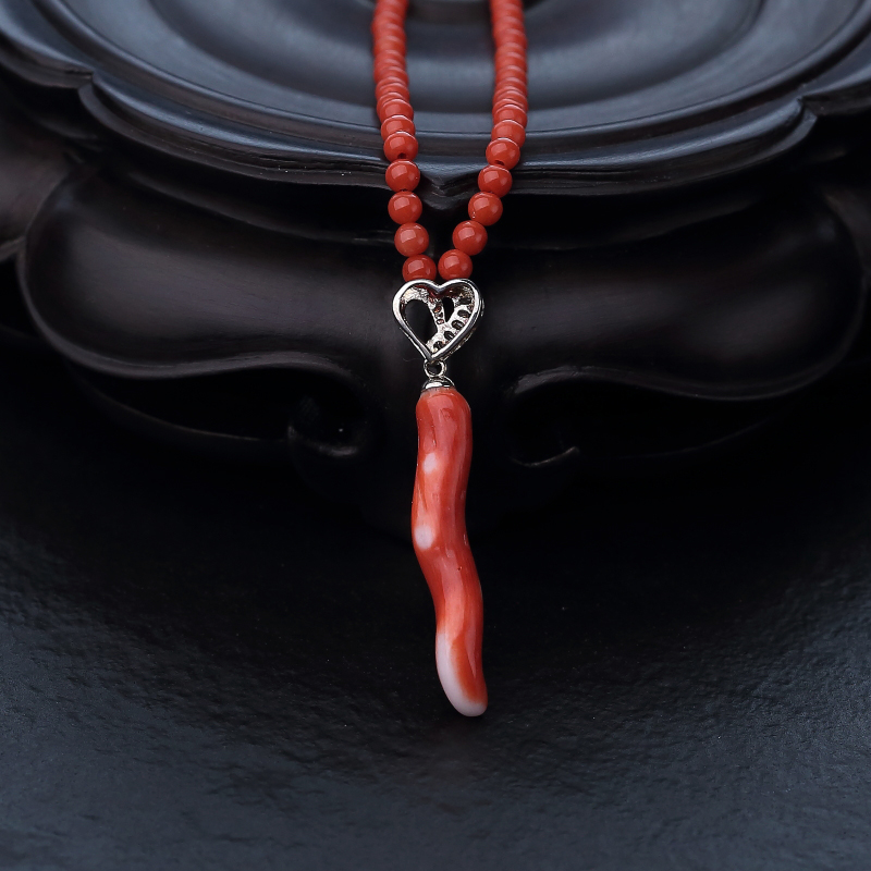 天然珊瑚项链-红掌柜