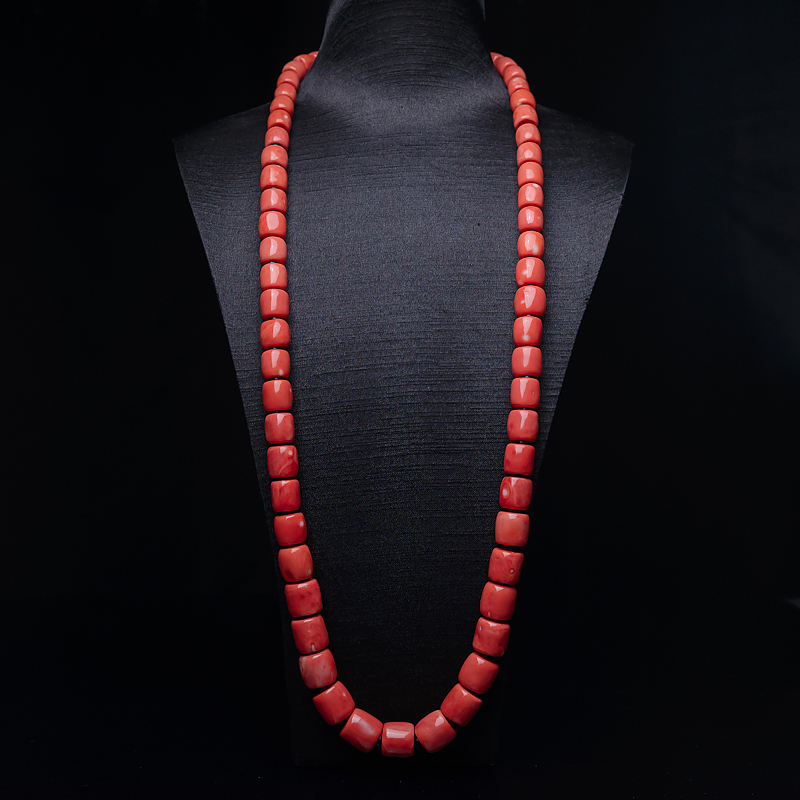 MOMO珊瑚桶珠塔链-红掌柜