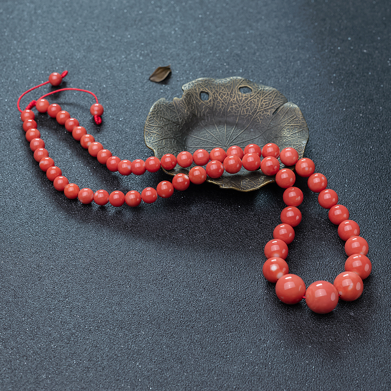 天然MOMO珊瑚塔链-红掌柜