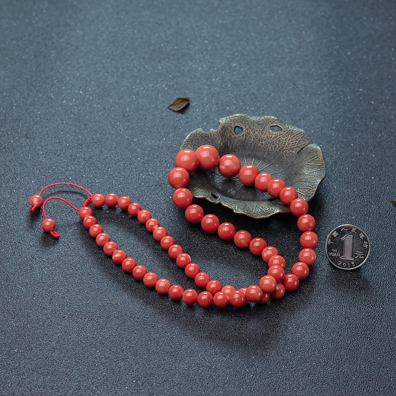 台湾天然MOMO珊瑚塔链-红掌柜