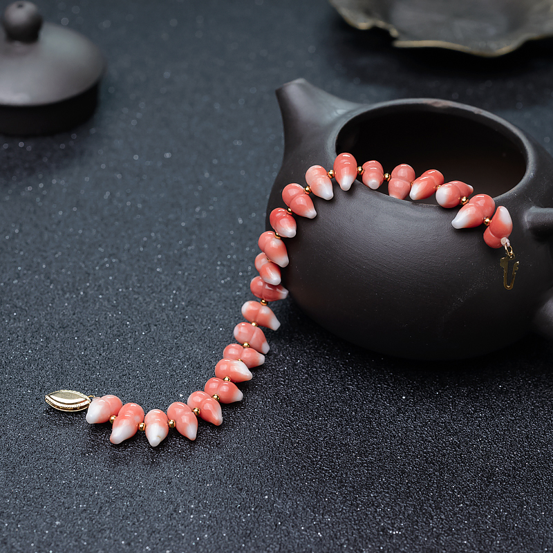珊瑚葫芦手链-红掌柜