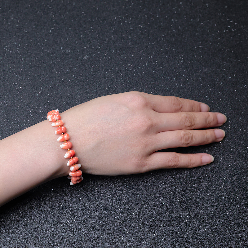 台湾MOMO珊瑚葫芦手链-红掌柜