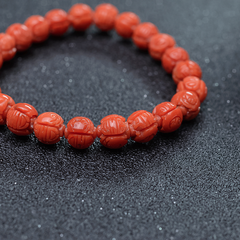 珊瑚单圈手串-红掌柜