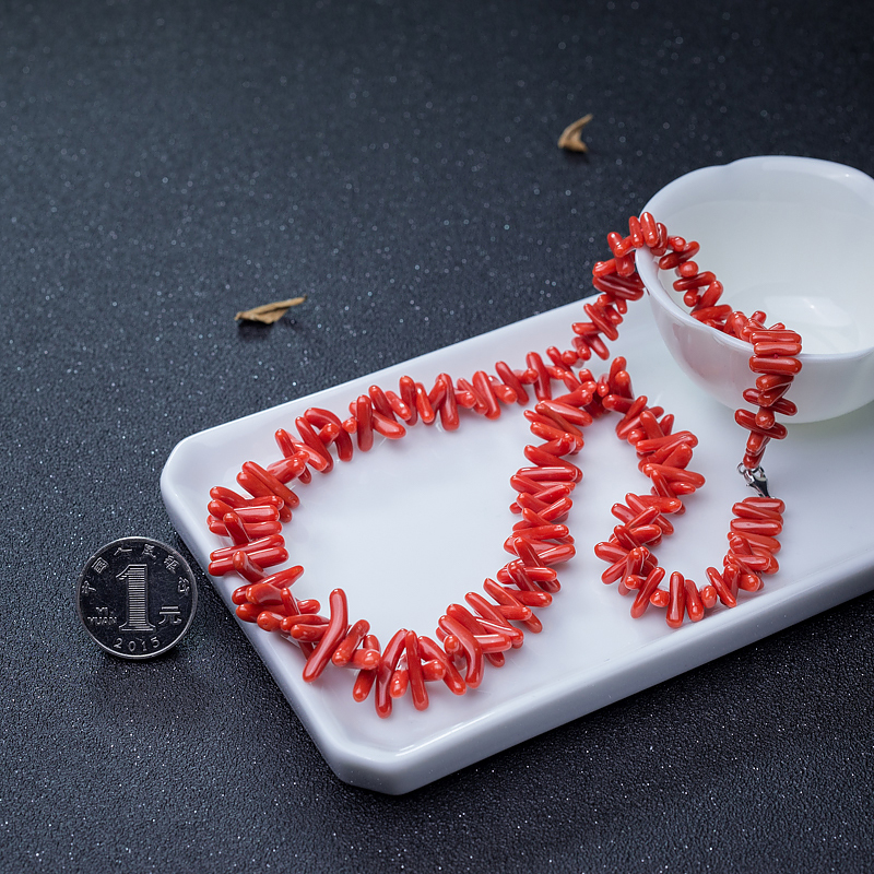 红珊瑚随形项链-红掌柜