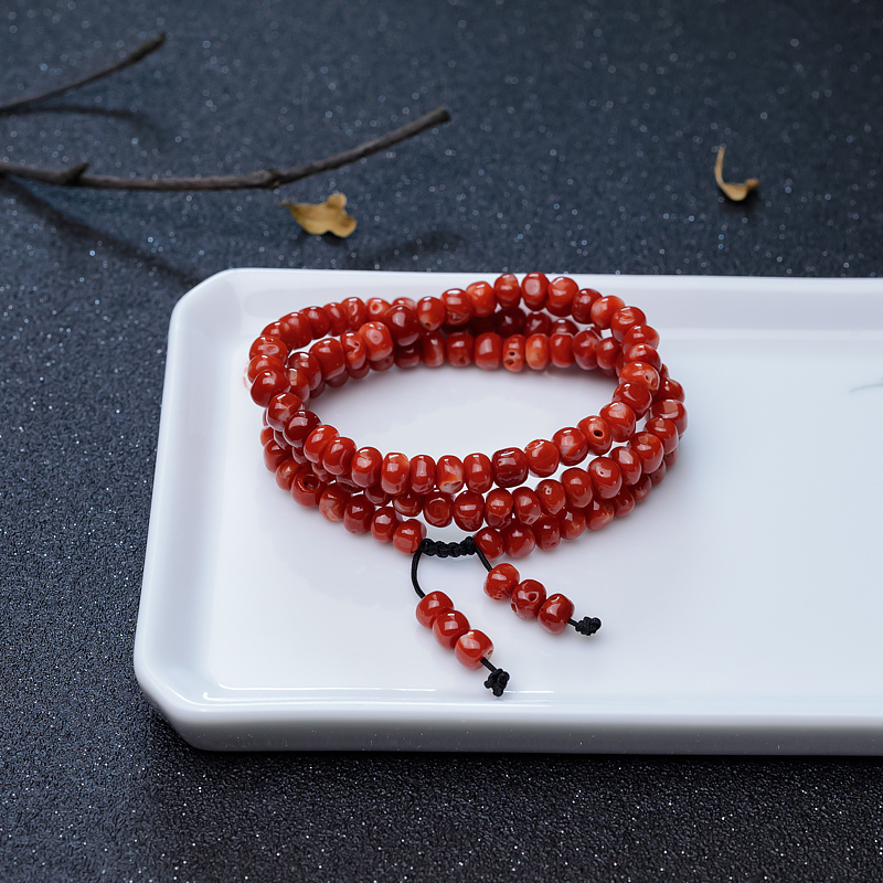 阿卡正红珊瑚项链-红掌柜