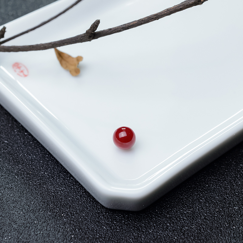 8mm阿卡黑红珊瑚圆珠-红掌柜