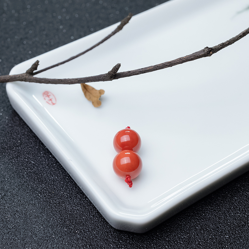 天然红珊瑚圆珠-红掌柜
