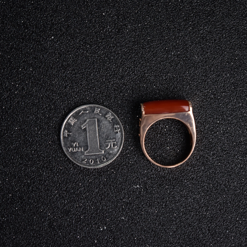沙丁珊瑚戒指-红掌柜