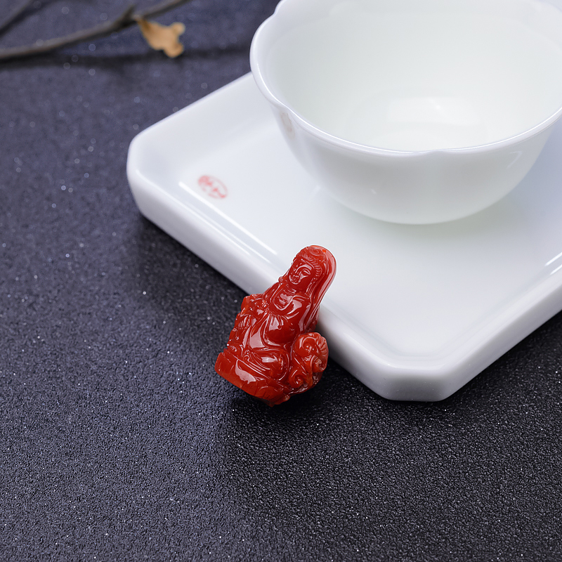 深红珊瑚观音吊坠-红掌柜