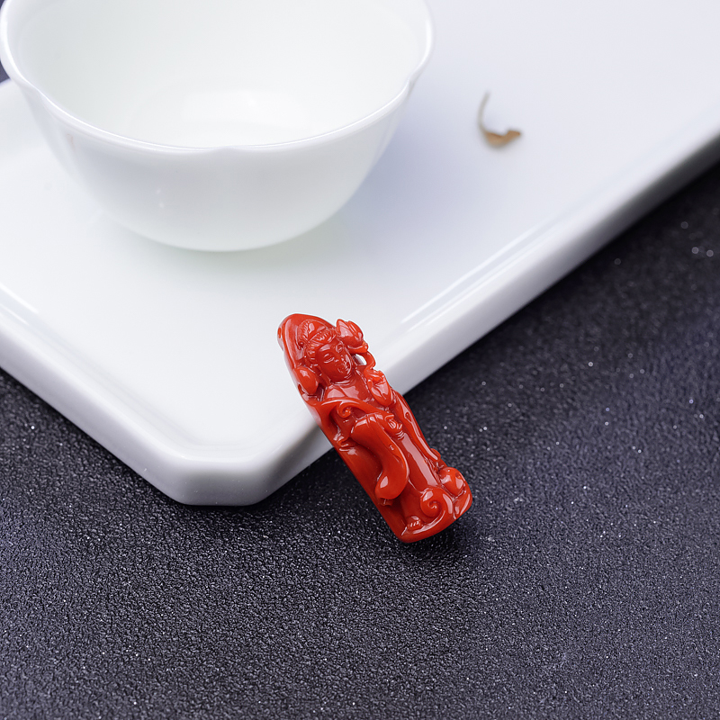 阿卡珊瑚观音吊坠-红掌柜