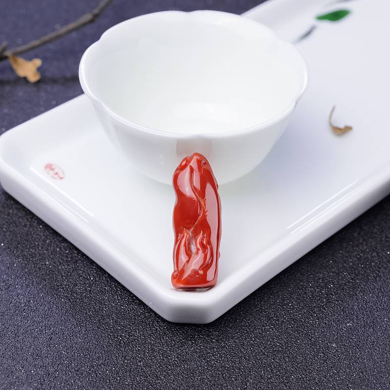 阿卡正红珊瑚吊坠-红掌柜