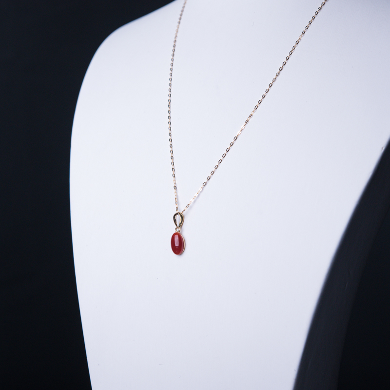 日本阿卡深水珊瑚项链-红掌柜