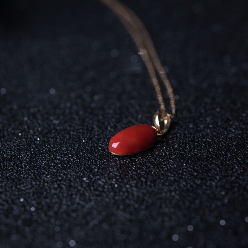 天然阿卡珊瑚项链-红掌柜