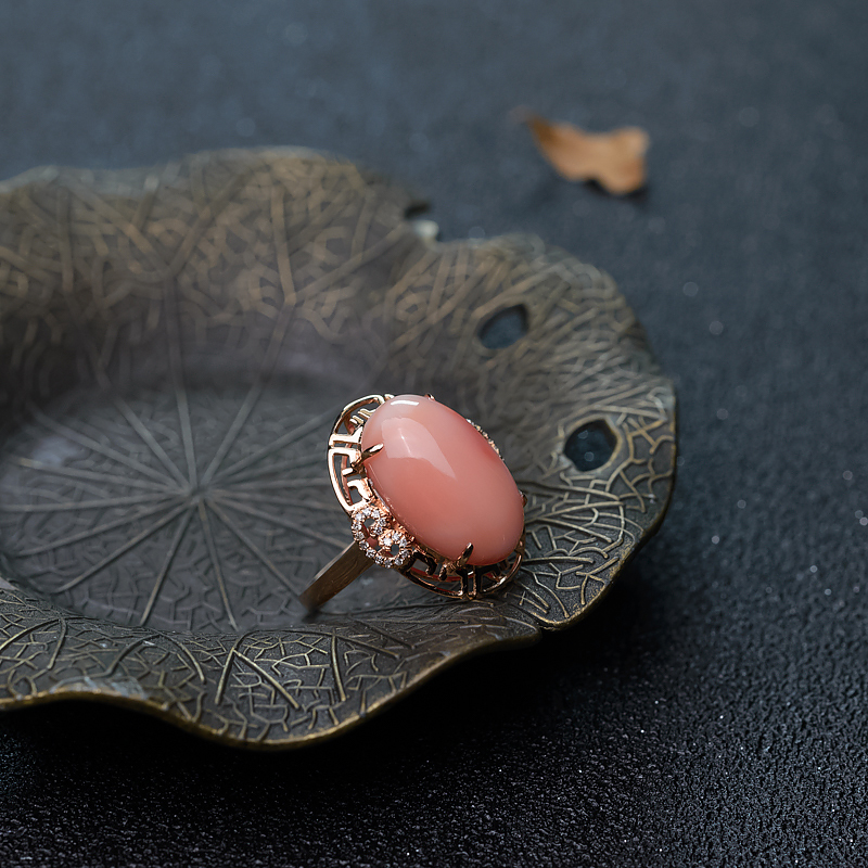 深水珊瑚戒指-红掌柜