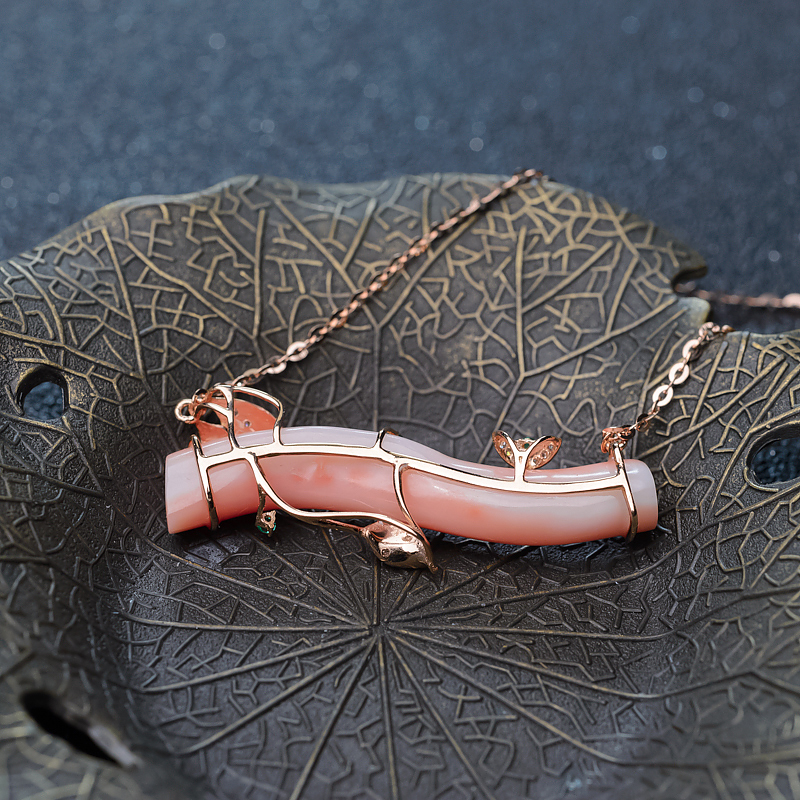 珊瑚锁骨链-红掌柜