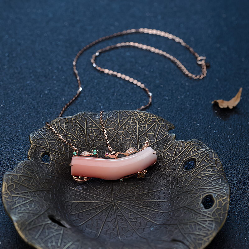 珊瑚锁骨链-红掌柜