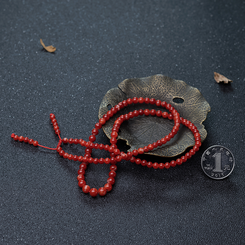 日本天然阿卡珊瑚塔链-红掌柜