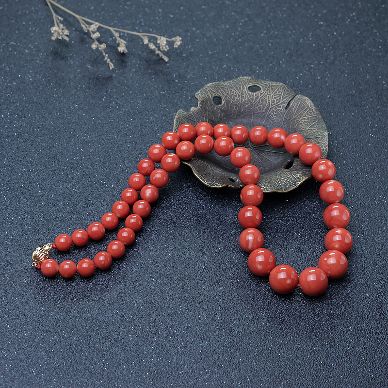天然MOMO珊瑚塔链-红掌柜