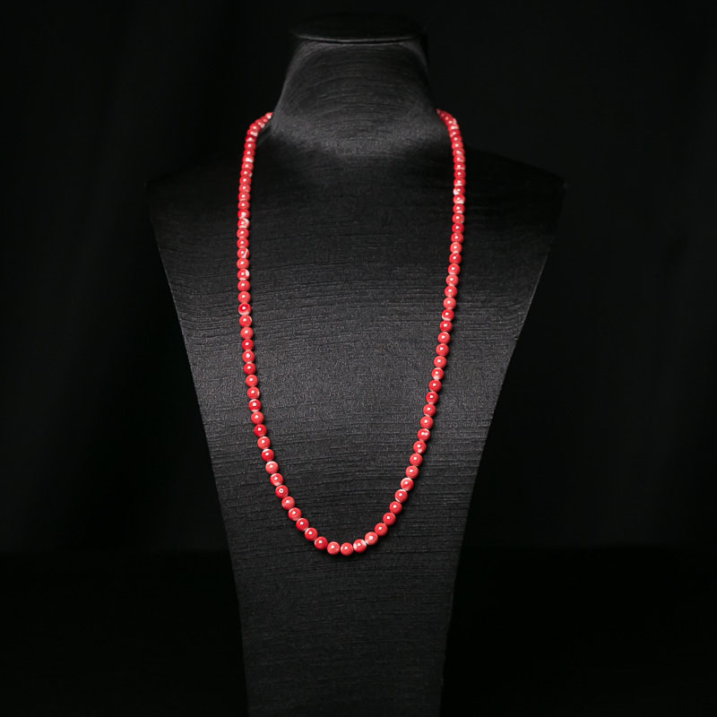 台湾天然MOMO珊瑚108佛珠-红掌柜