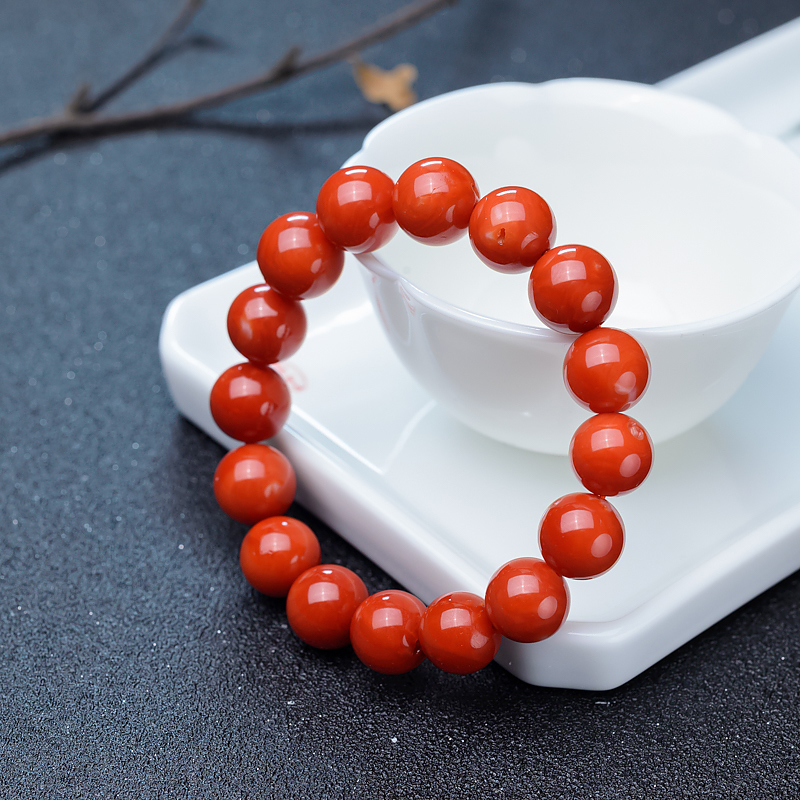 11.5mm阿卡珊瑚单圈手串-红掌柜